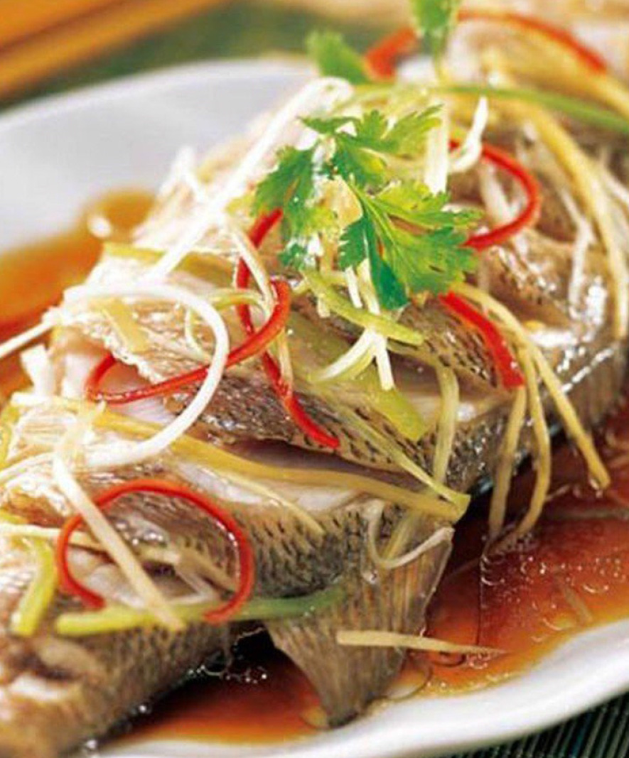 Cá Mú Hấp Ngũ Liễu